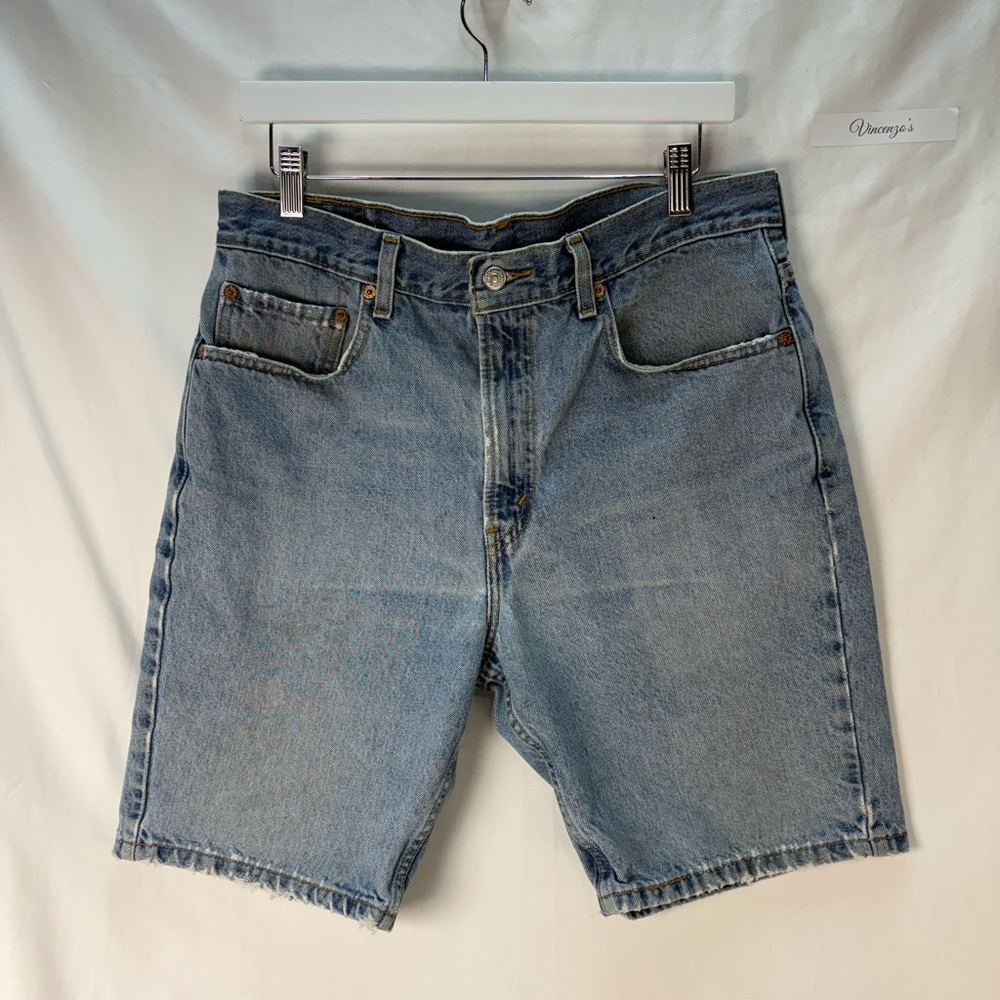 Classic Men’s Levi’s 505 Light Blue Denim Shorts - 34w